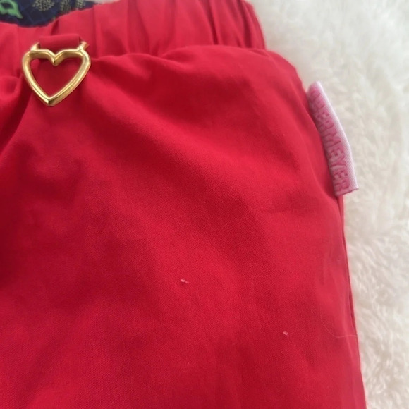 Obermeyer Girls M 4/5 Pattern reversible to Red ski snowboard pants, play EUC - Picture 9 of 11